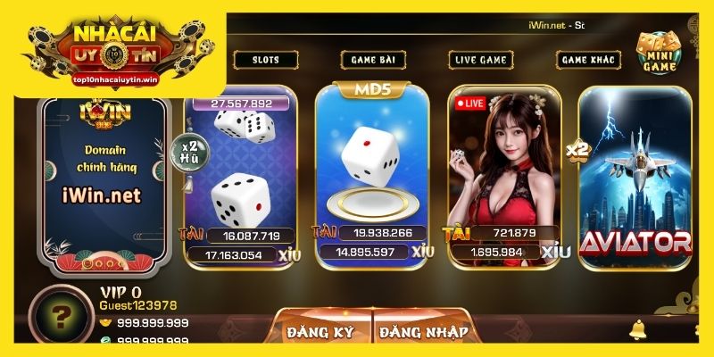 Nhiều game chơi tại Iwin